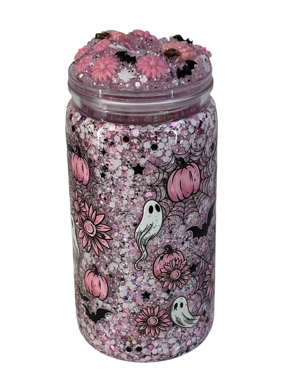 In October, we were pink glow in the dark snow globe kit