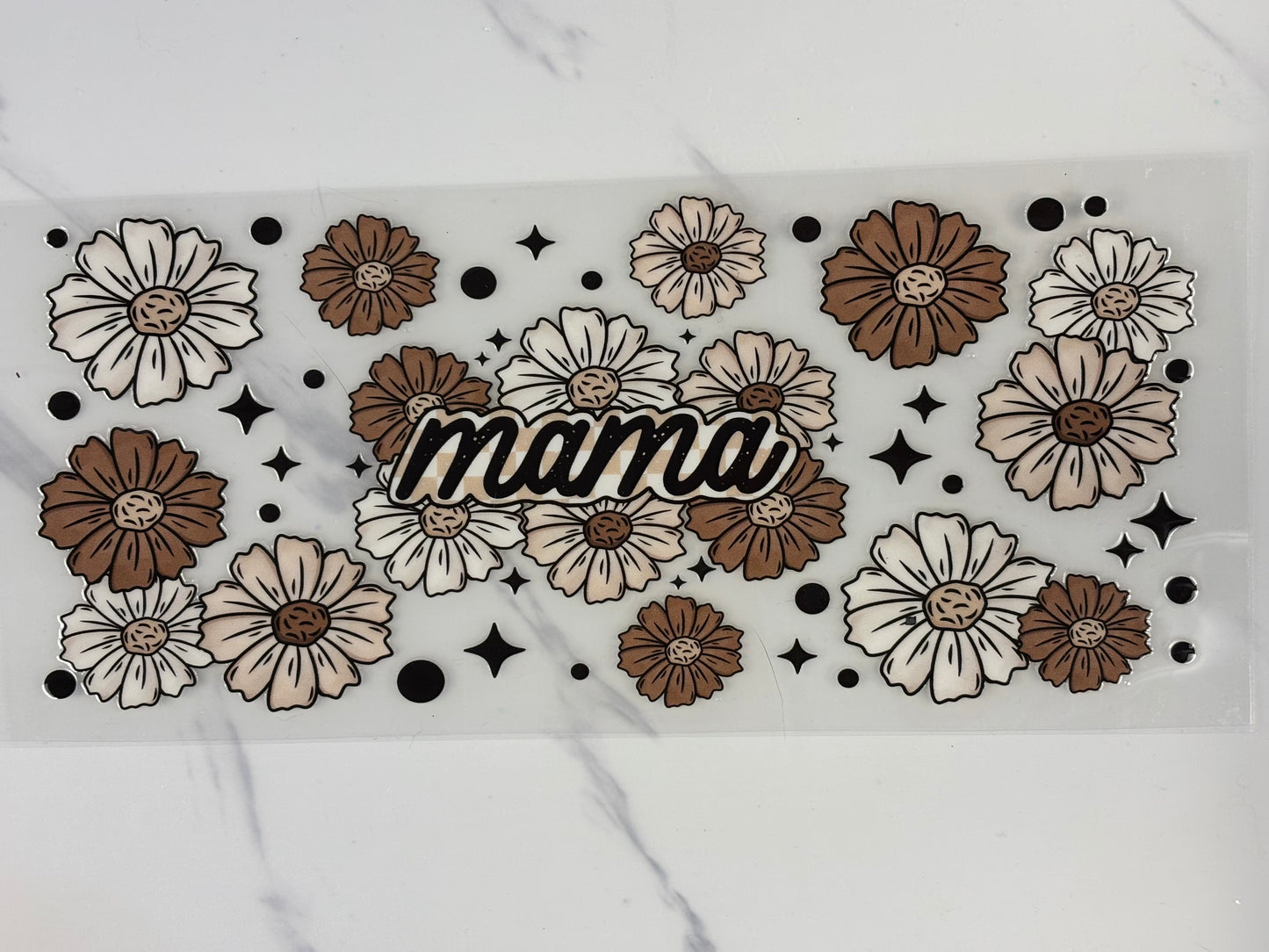 Mama with brown flowers