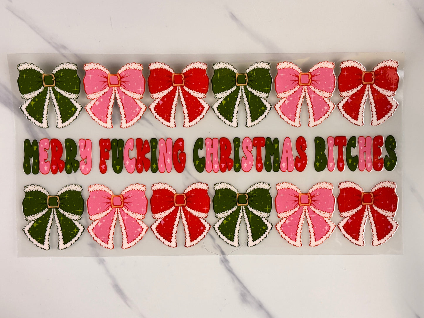 Merry F*ing Christmas bows