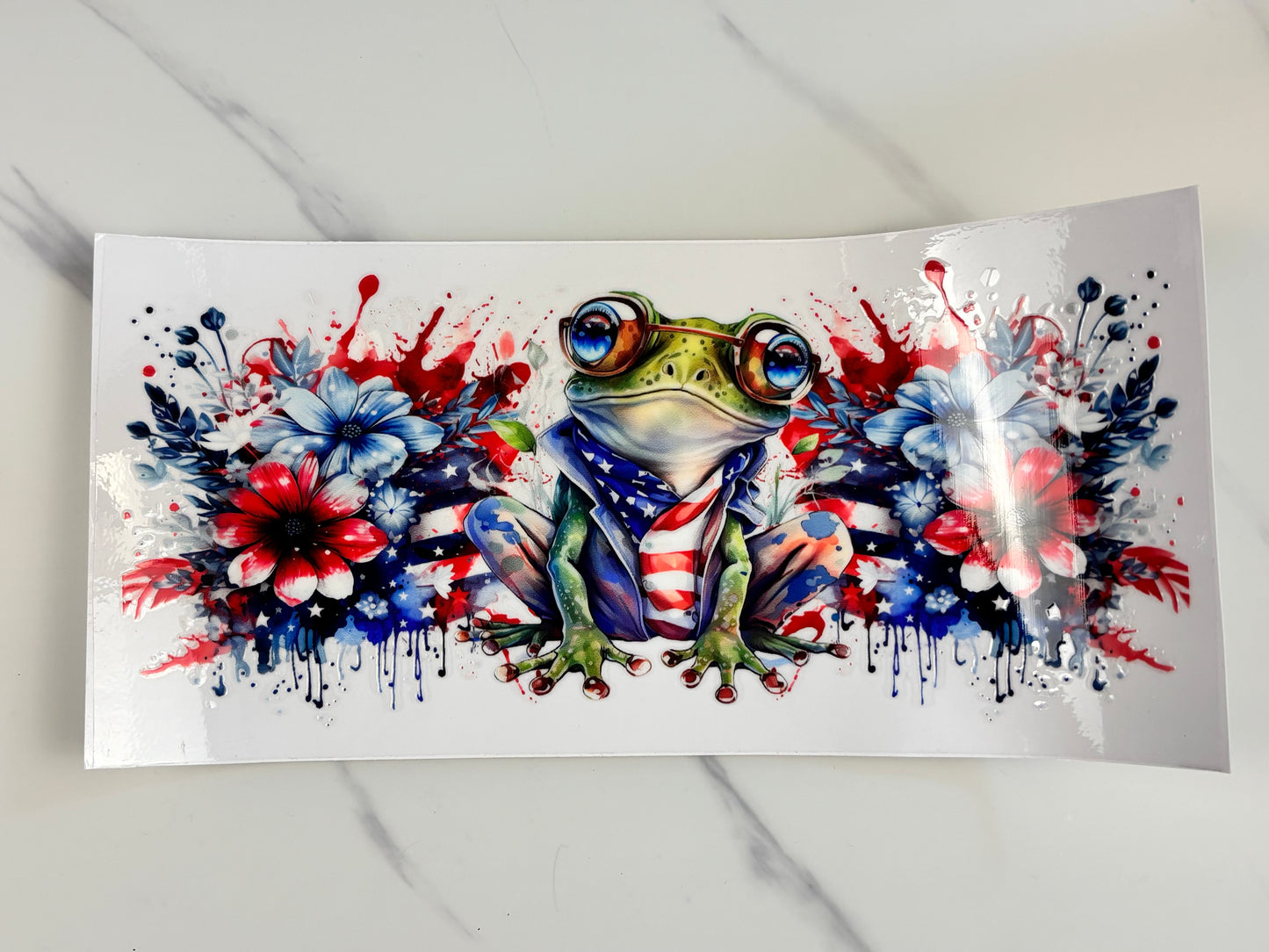 Patriotic frog