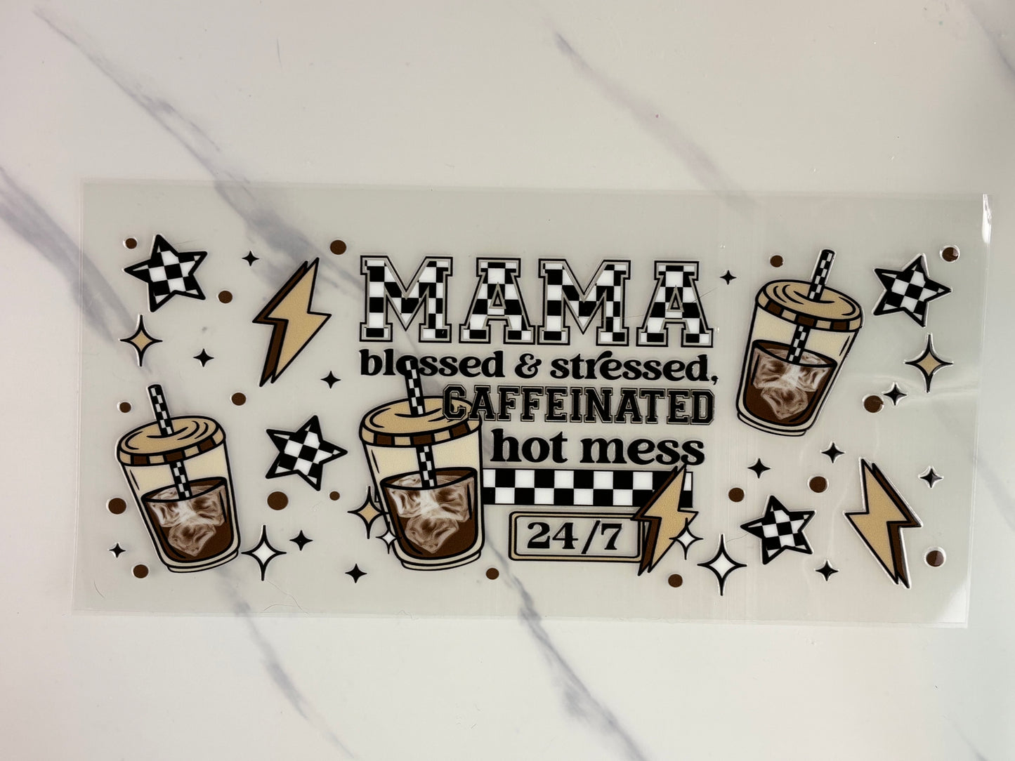 Mama blessed stressed hot mess