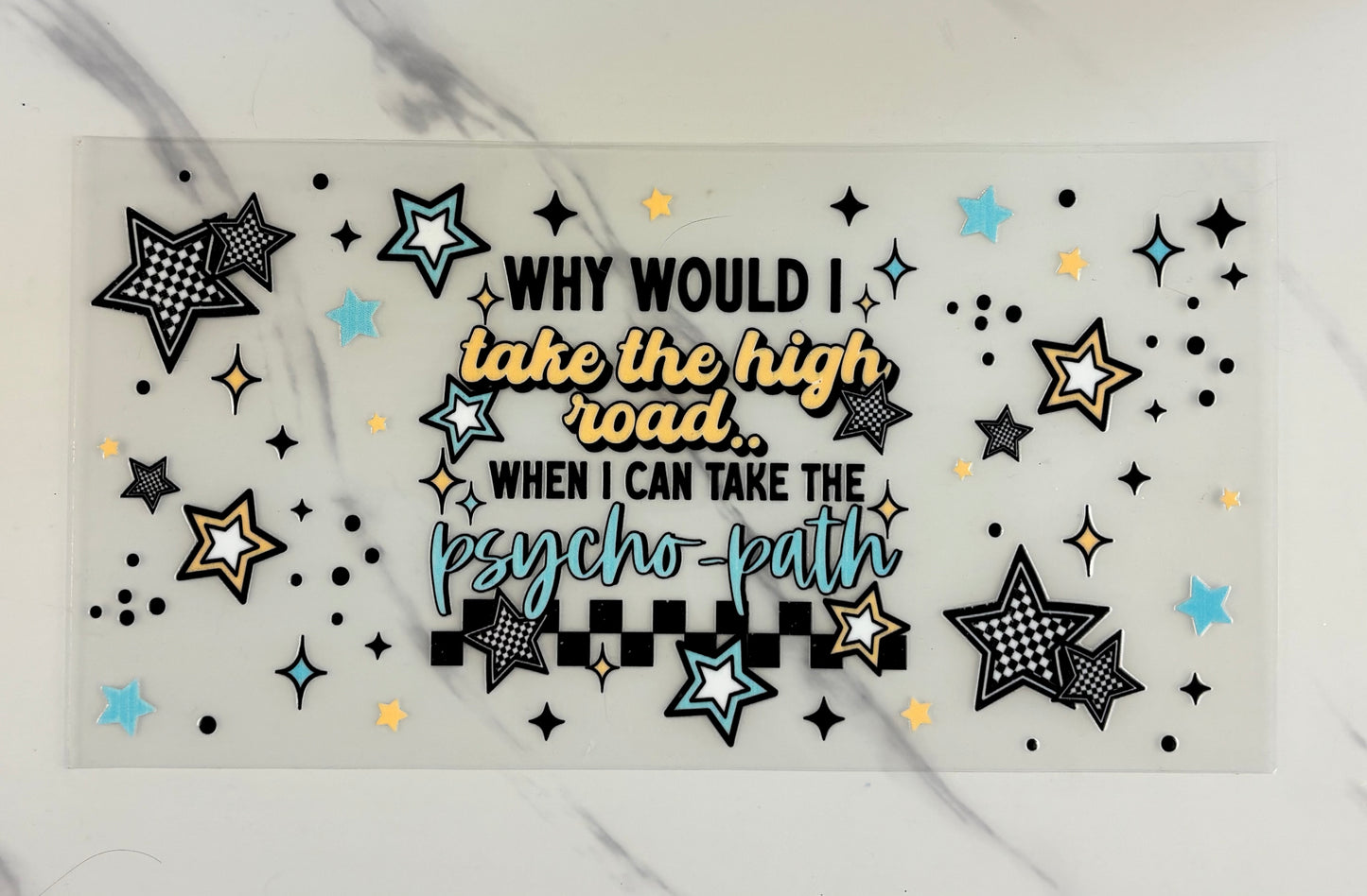 Why would I take the high road?