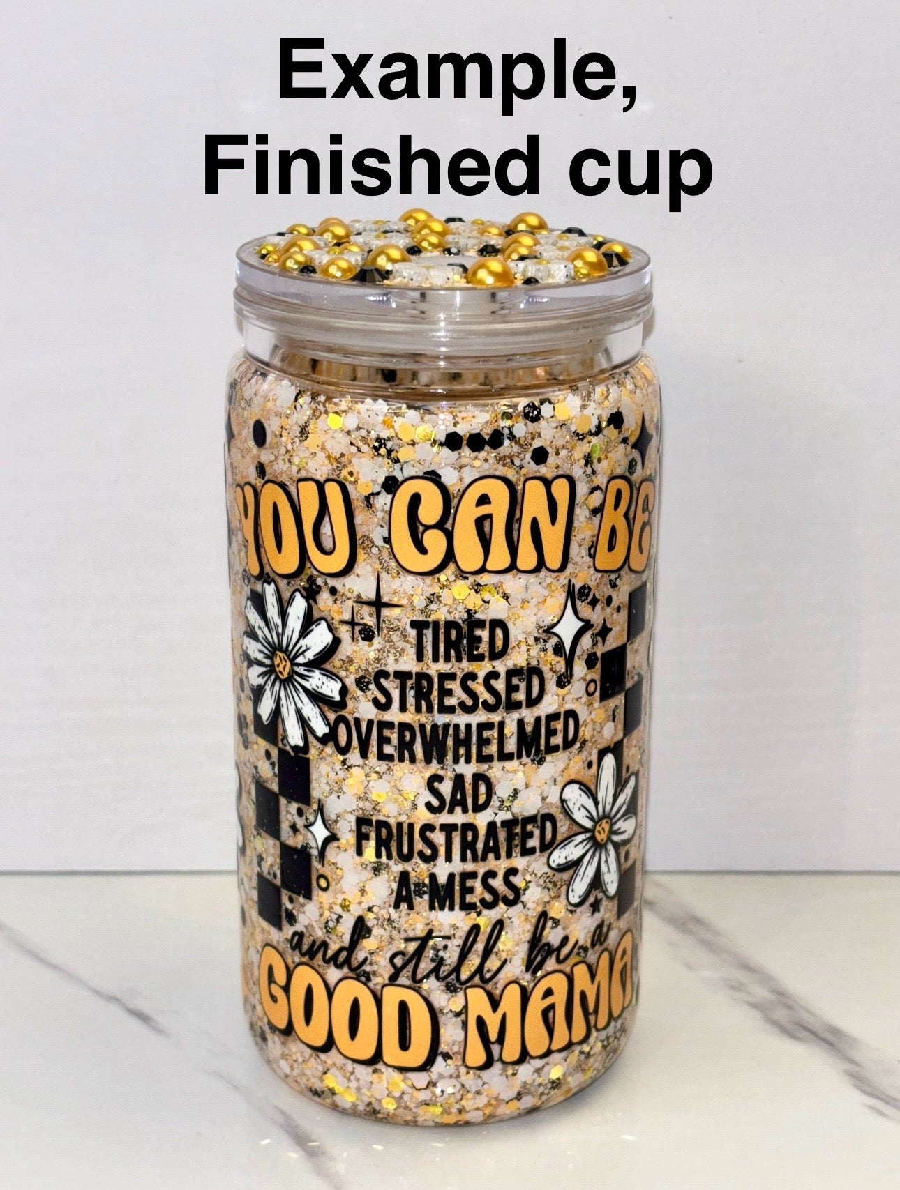 Pearl lid with charms snow globe kit