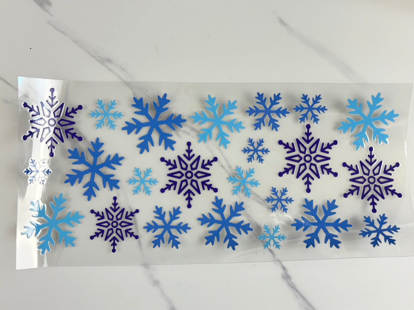 Blue snowflakes