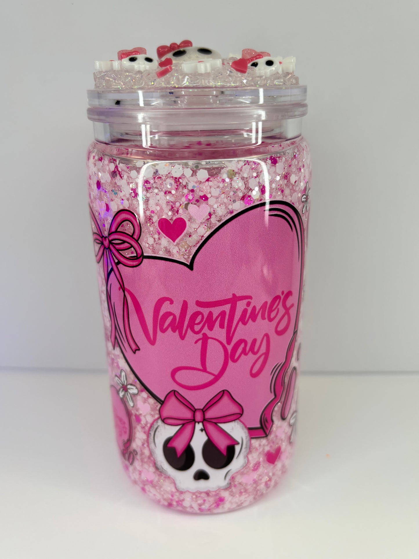 Valentine’s Day, glowing snow globe