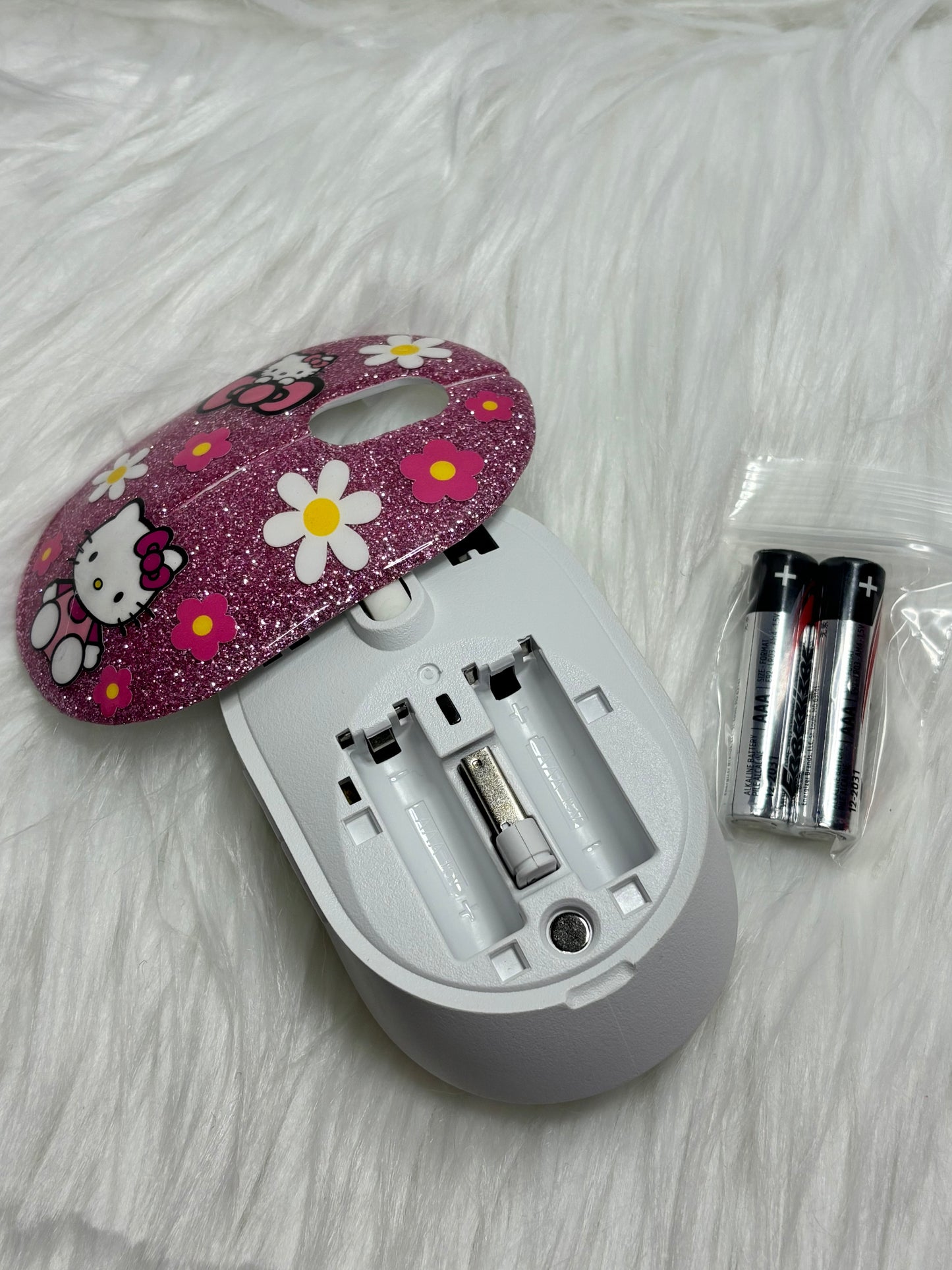 Cute kitty wireless mouse set
