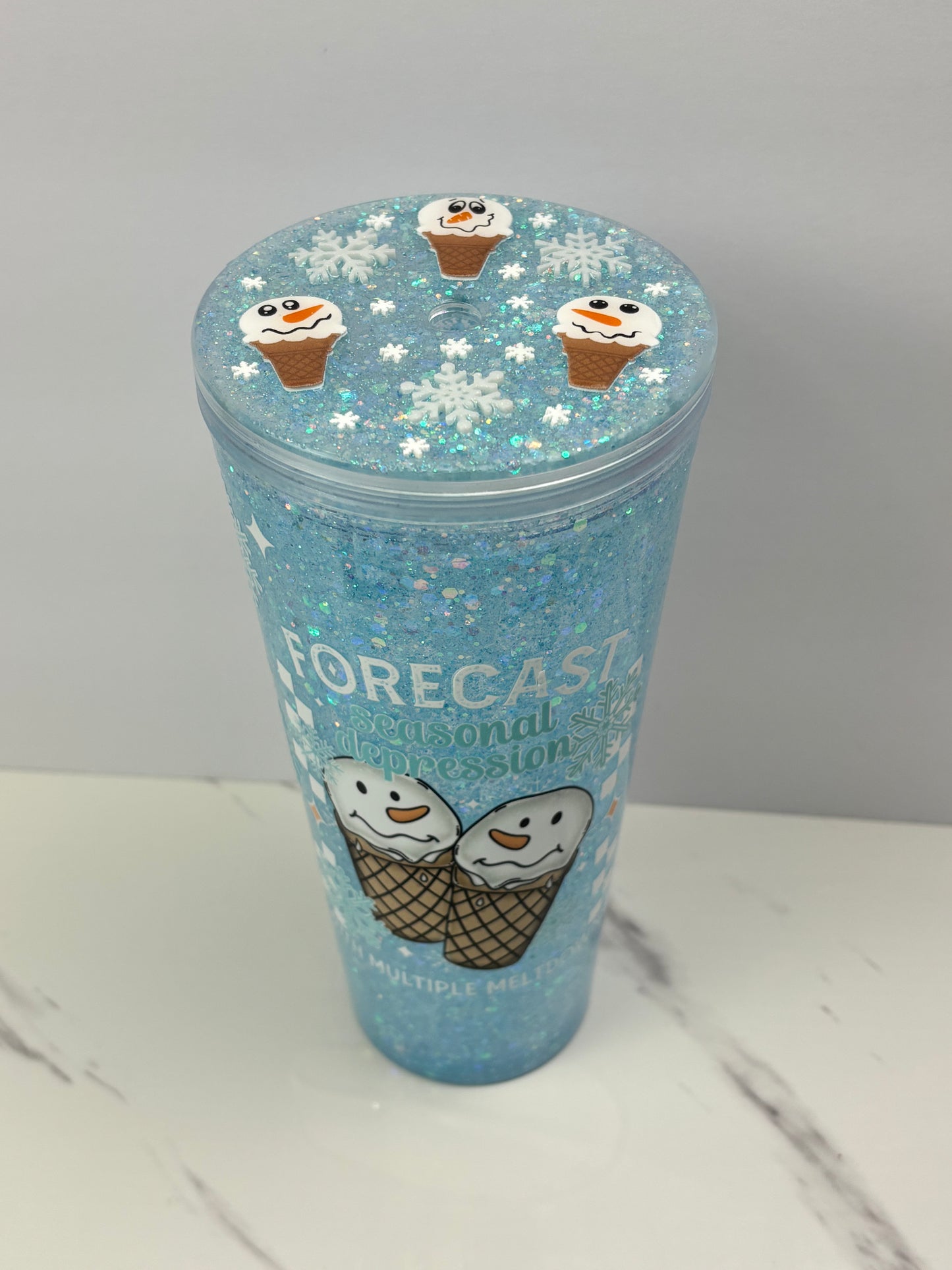 Seasonal depression 24 ounce snow globe
