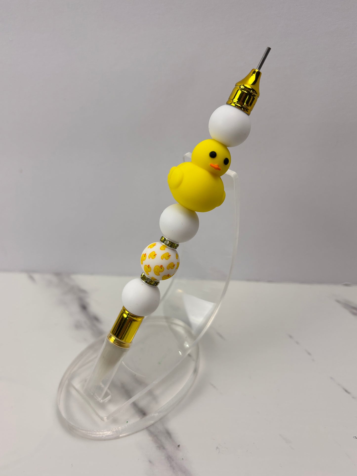 Beaded wax tool for flat back pearls.