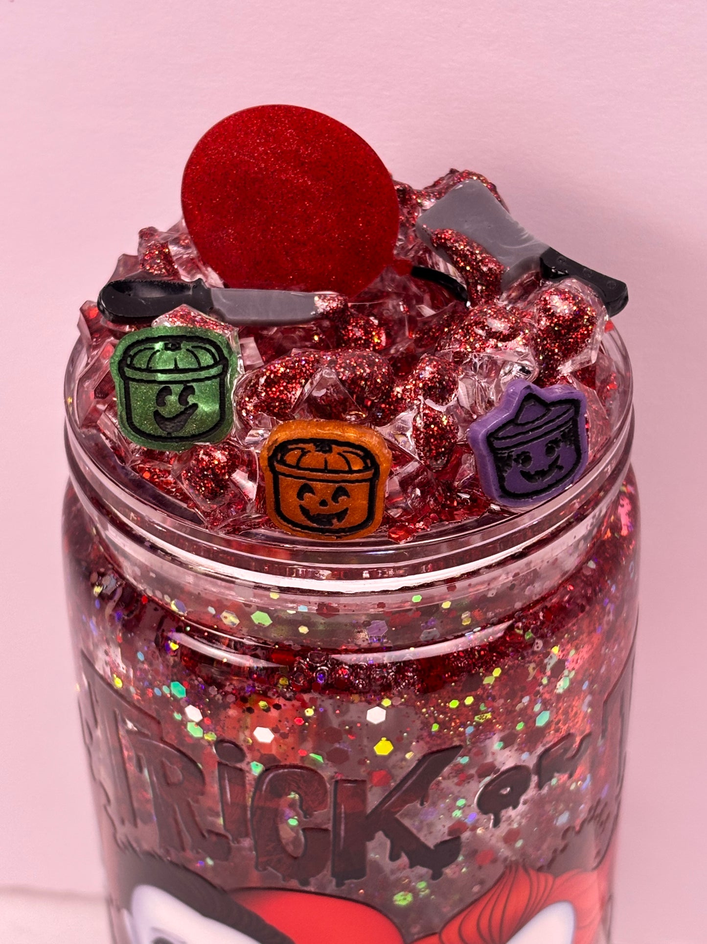 Trick or treat Murder boys glowing lava style snow globe cup