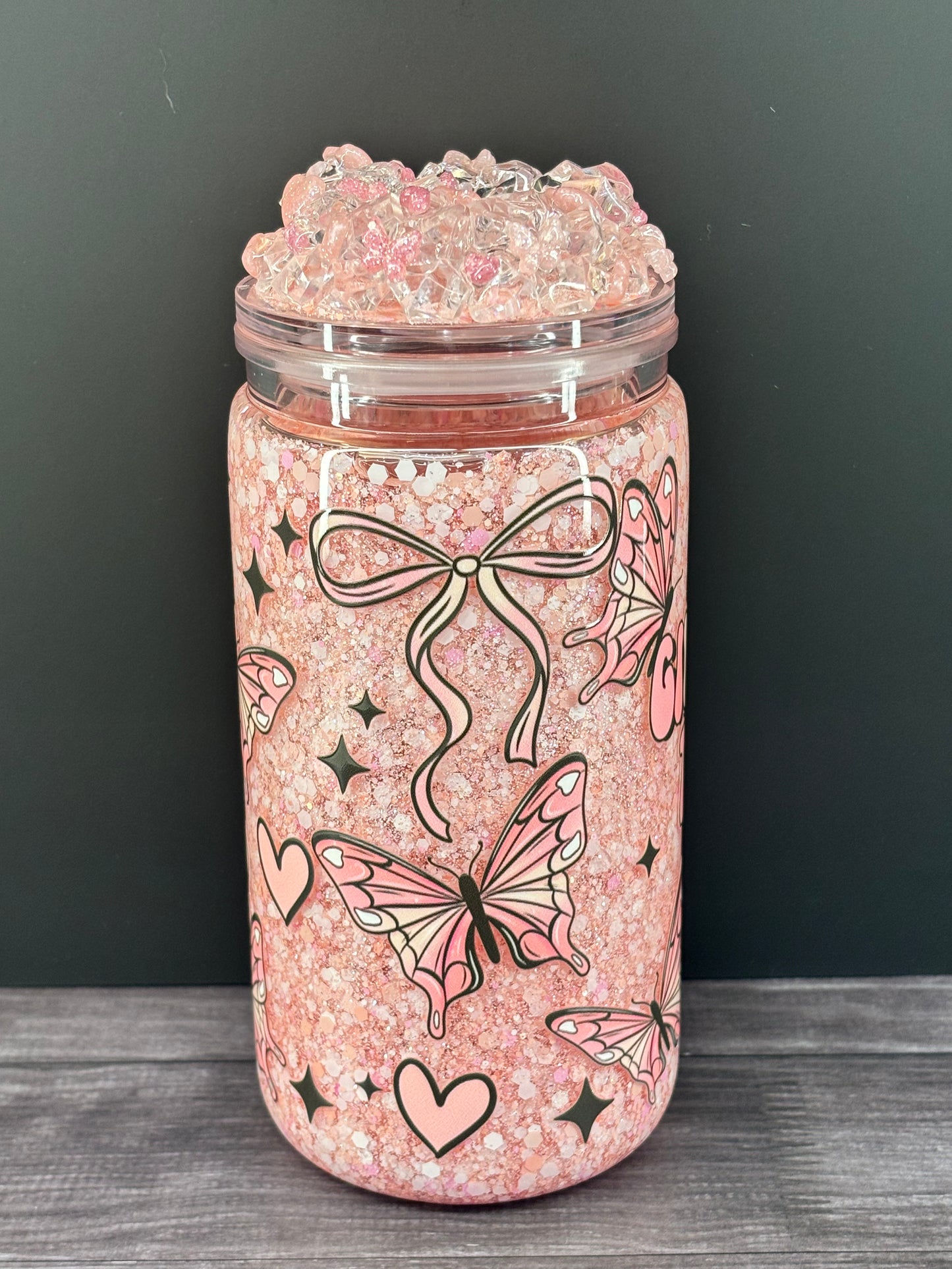 Give yourself time to fly snow globe cup