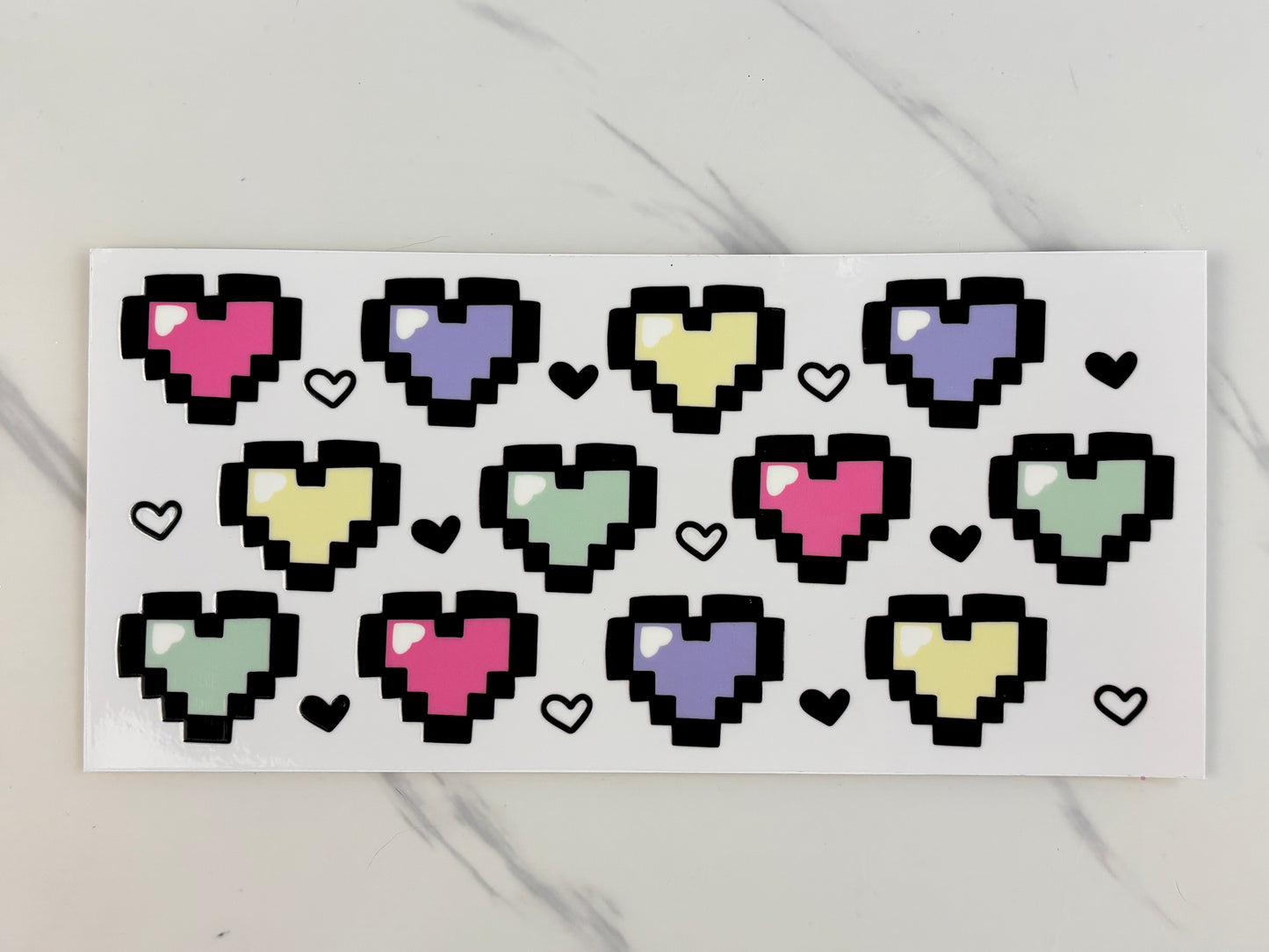 Pixelated hearts