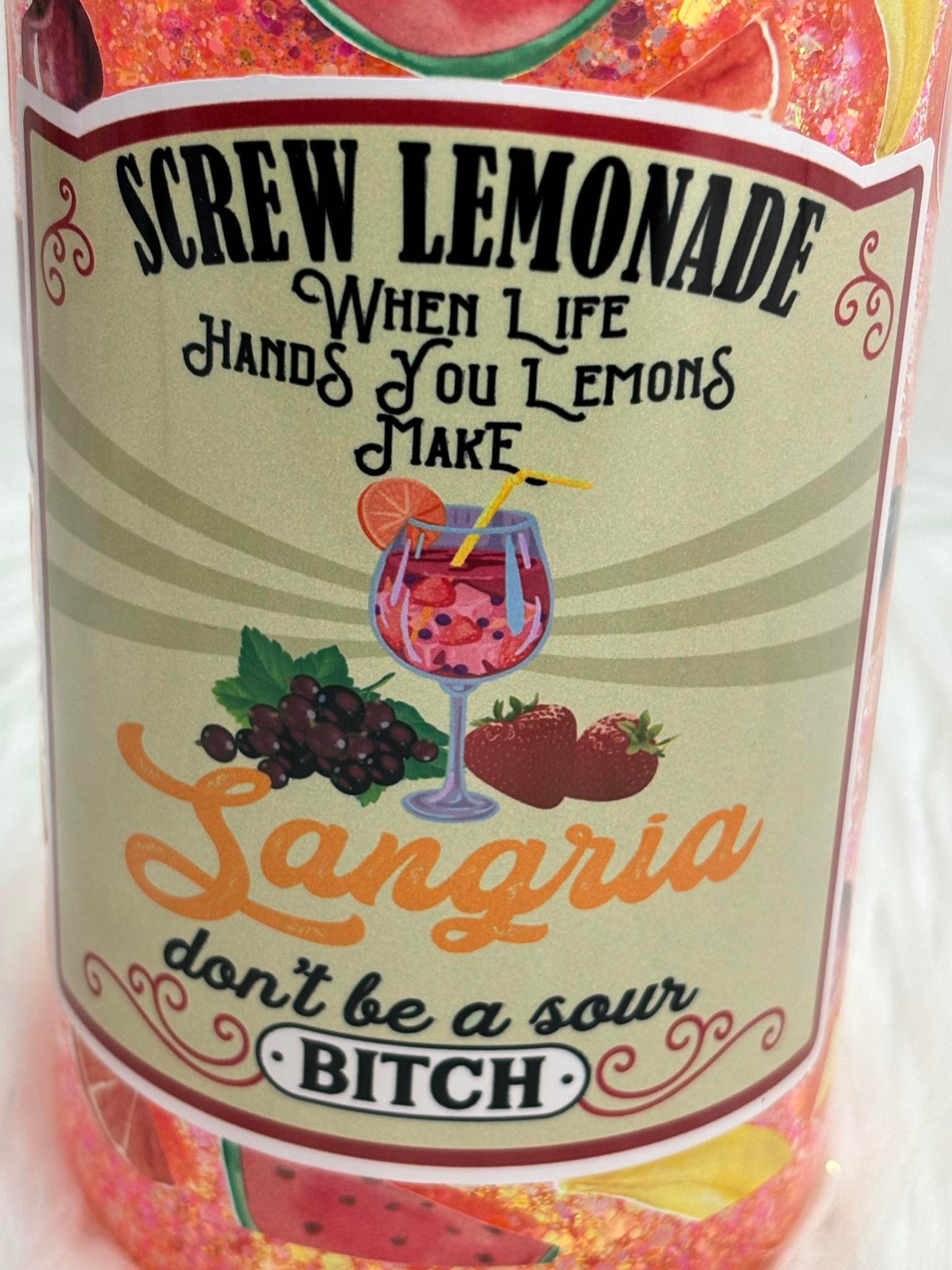 Lemonade Glitter Glass Can