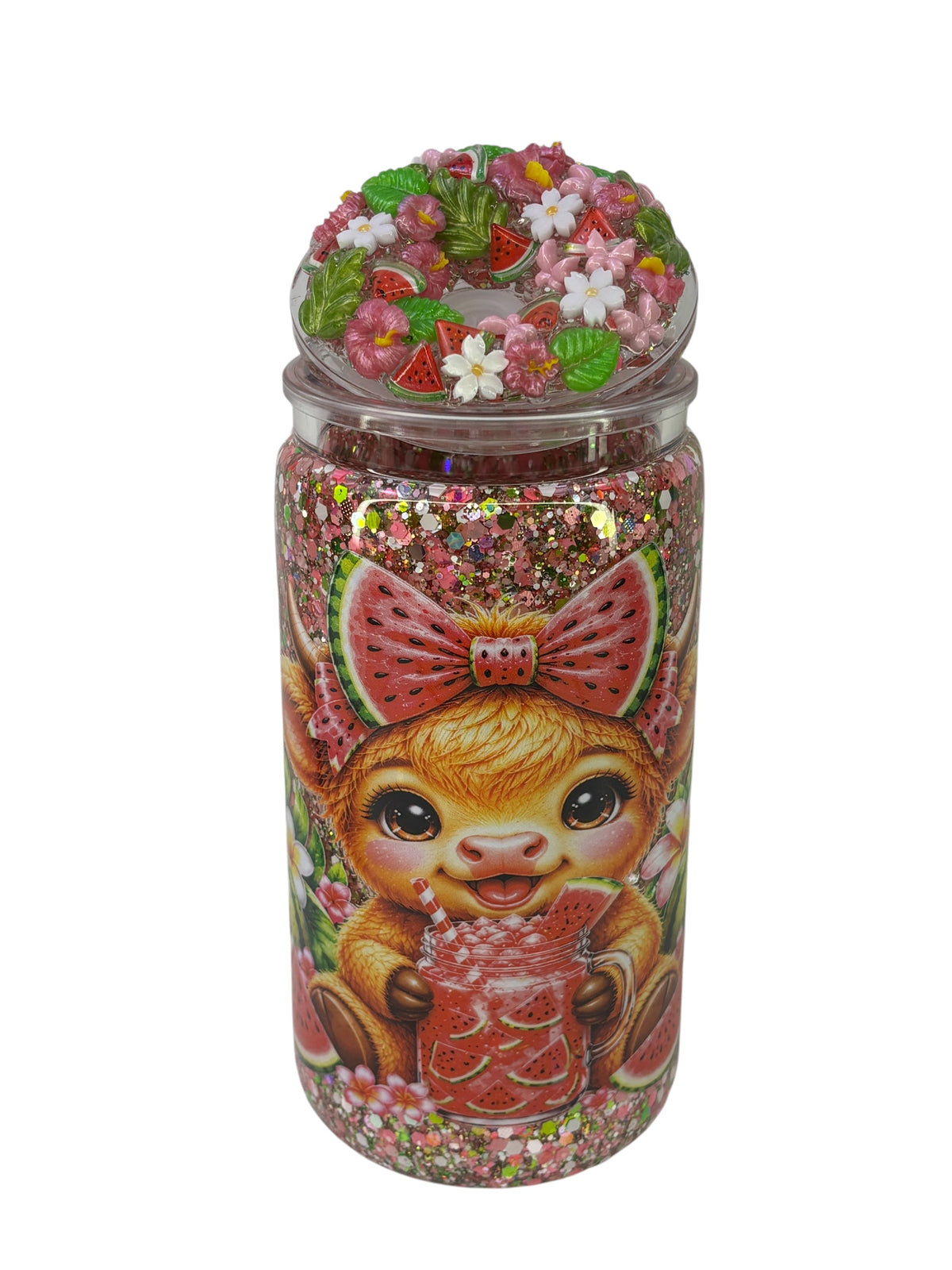 Watermelon moo-shine snow globe kit