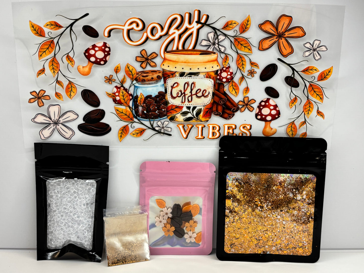 Cozy coffee snow globe kit