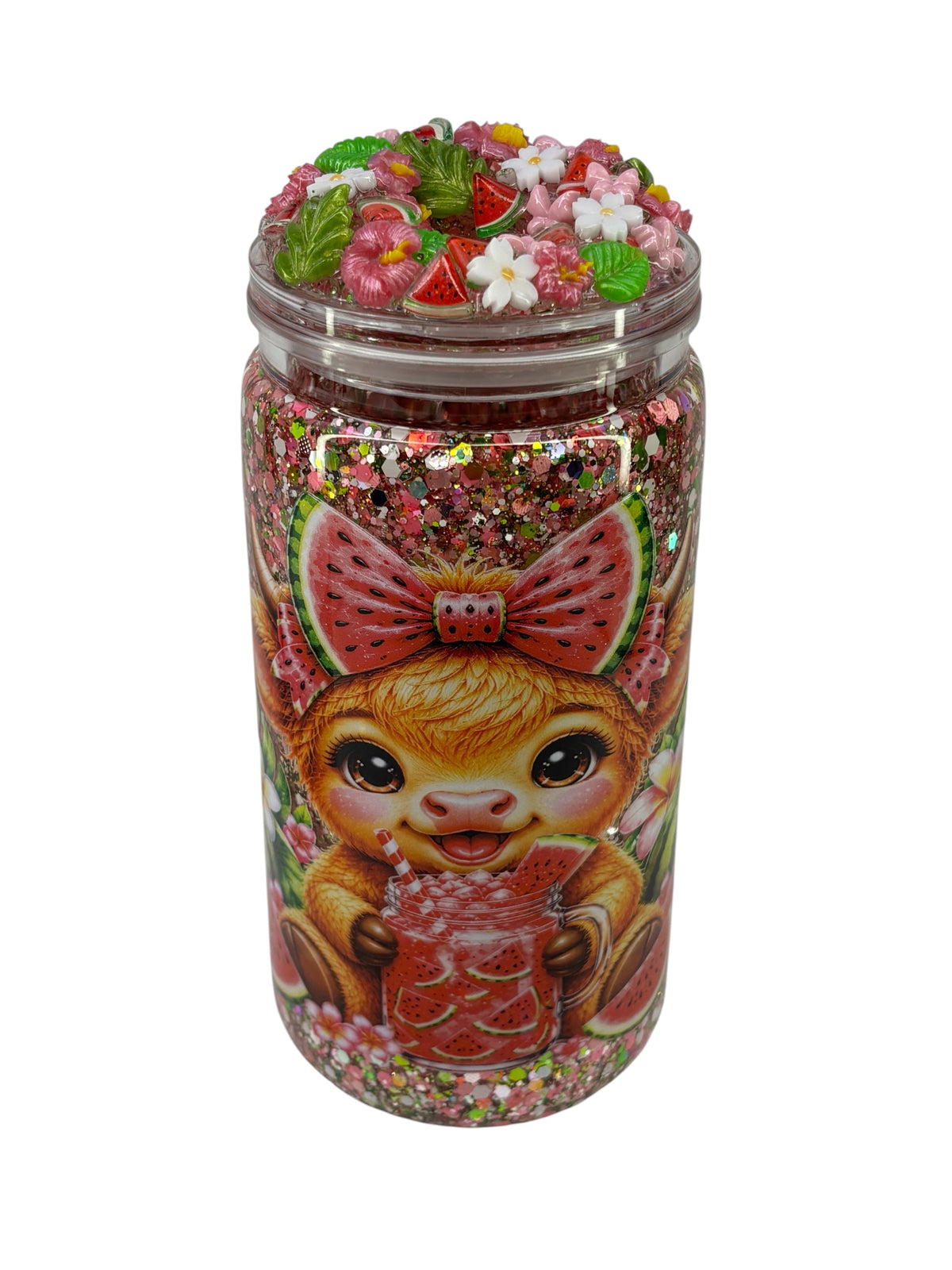 Watermelon moo-shine snow globe kit