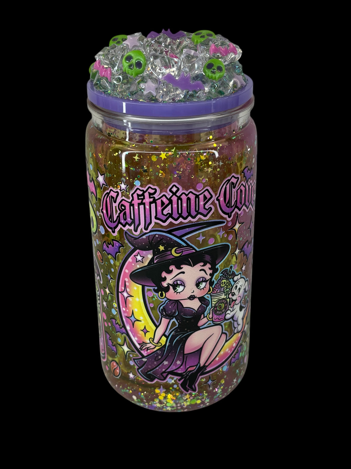 Caffeine Coven lava snow globe cup