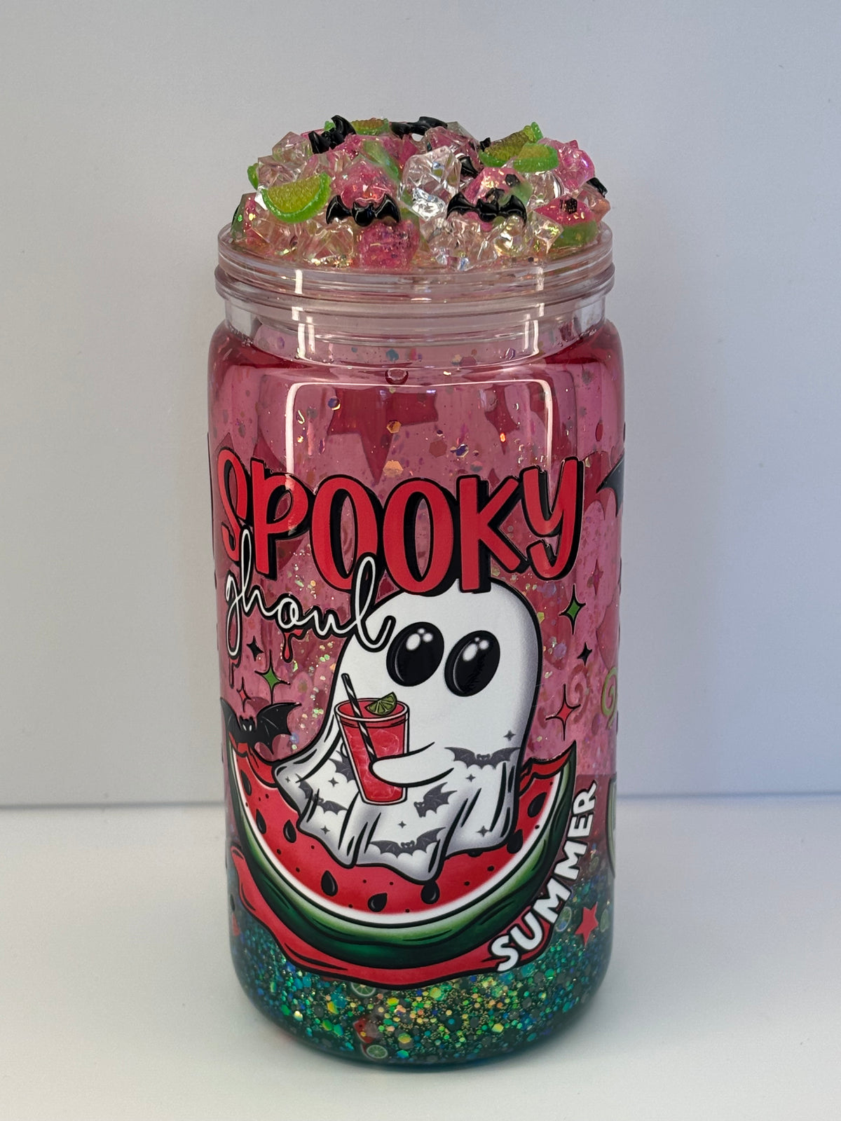 Spooky summer dual lava snow globe