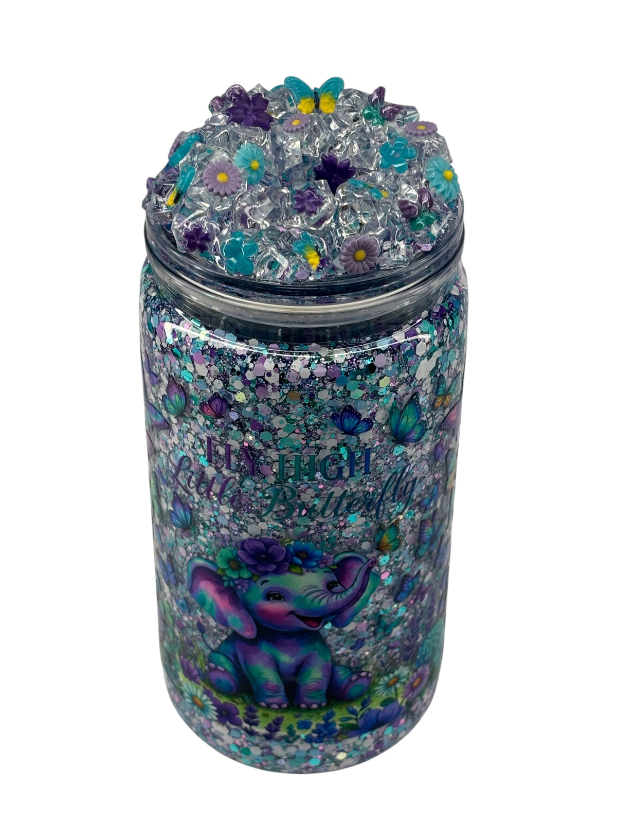 Fly high little butterfly snow globe cup