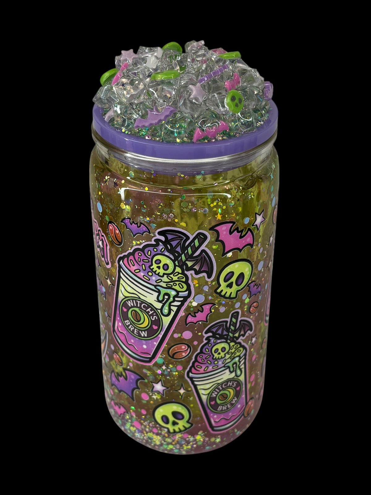 Caffeine Coven lava snow globe cup