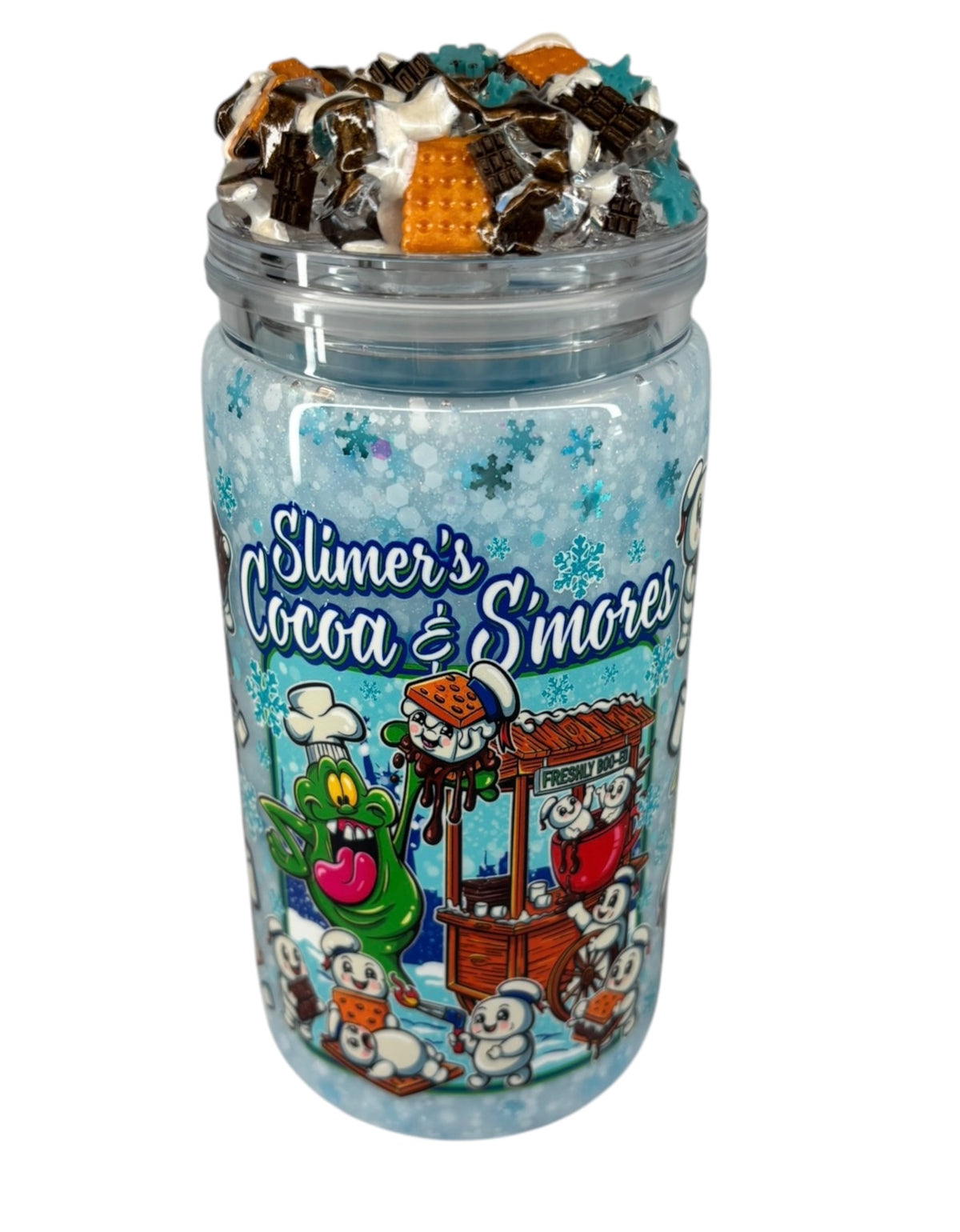 Cocoa and s’mores snow globe kit