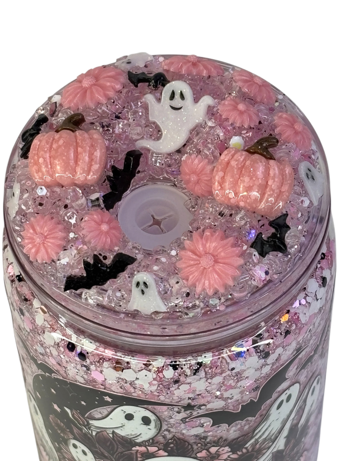 In October, we were pink glow in the dark snow globe kit