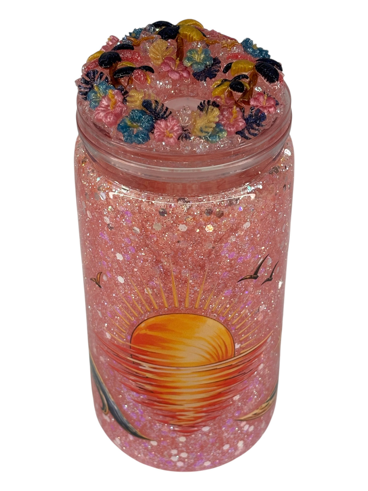 Tropical paradise, snow globe cup