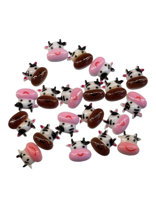 Cute cows resin charms