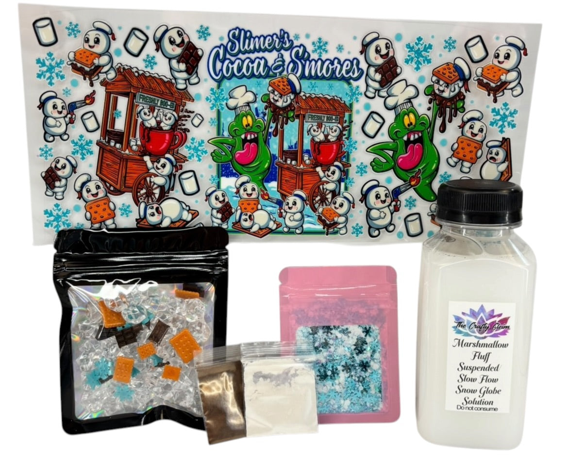 Cocoa and s’mores snow globe kit