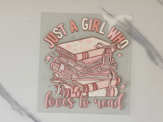 Just a girl who loves to read decal