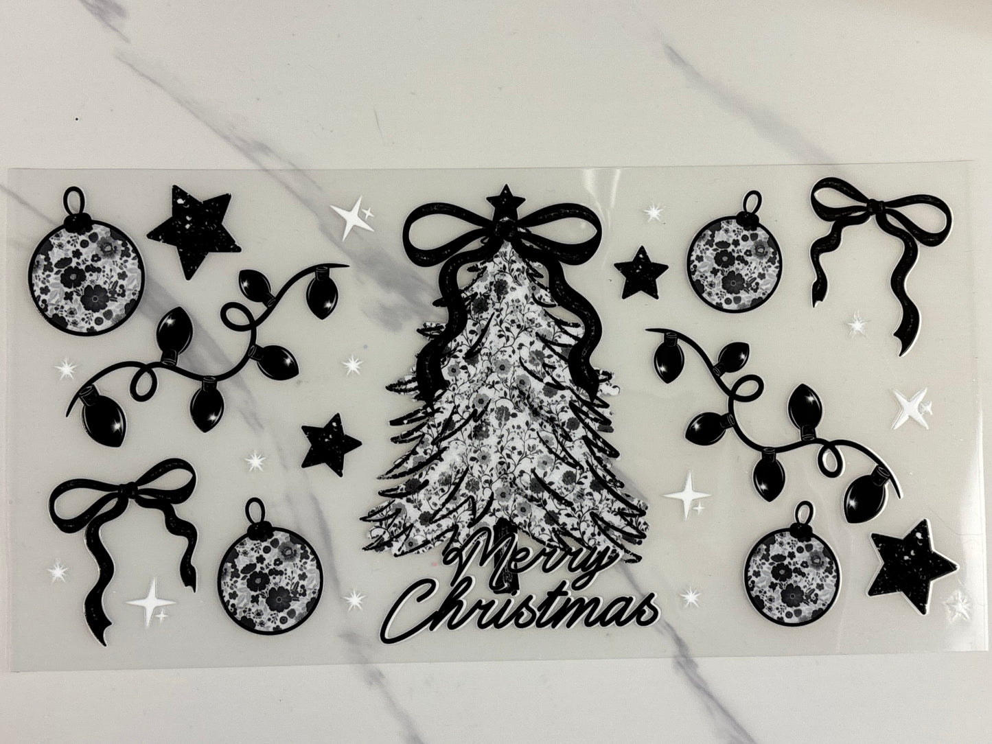 Black and silver merry Christmas