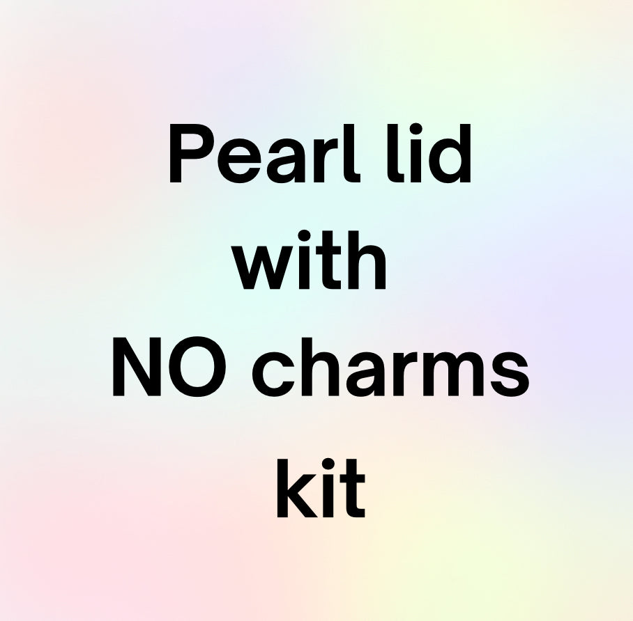 Flat back pearl lid snow globe kit