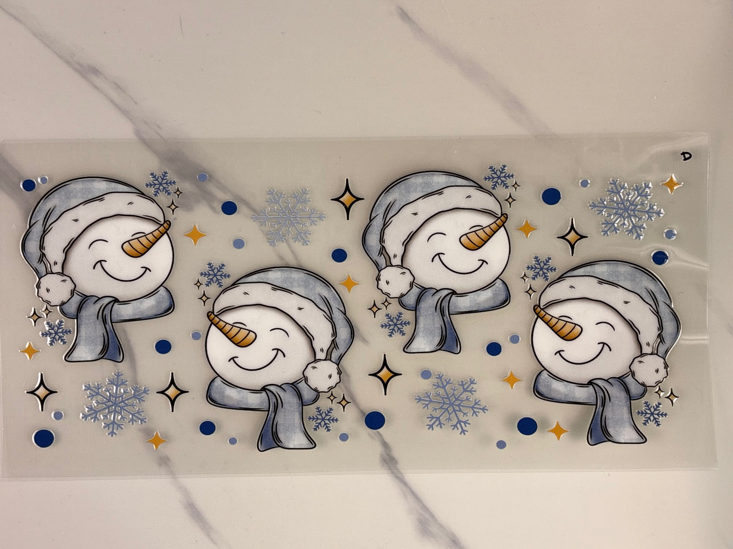 Blue snowman