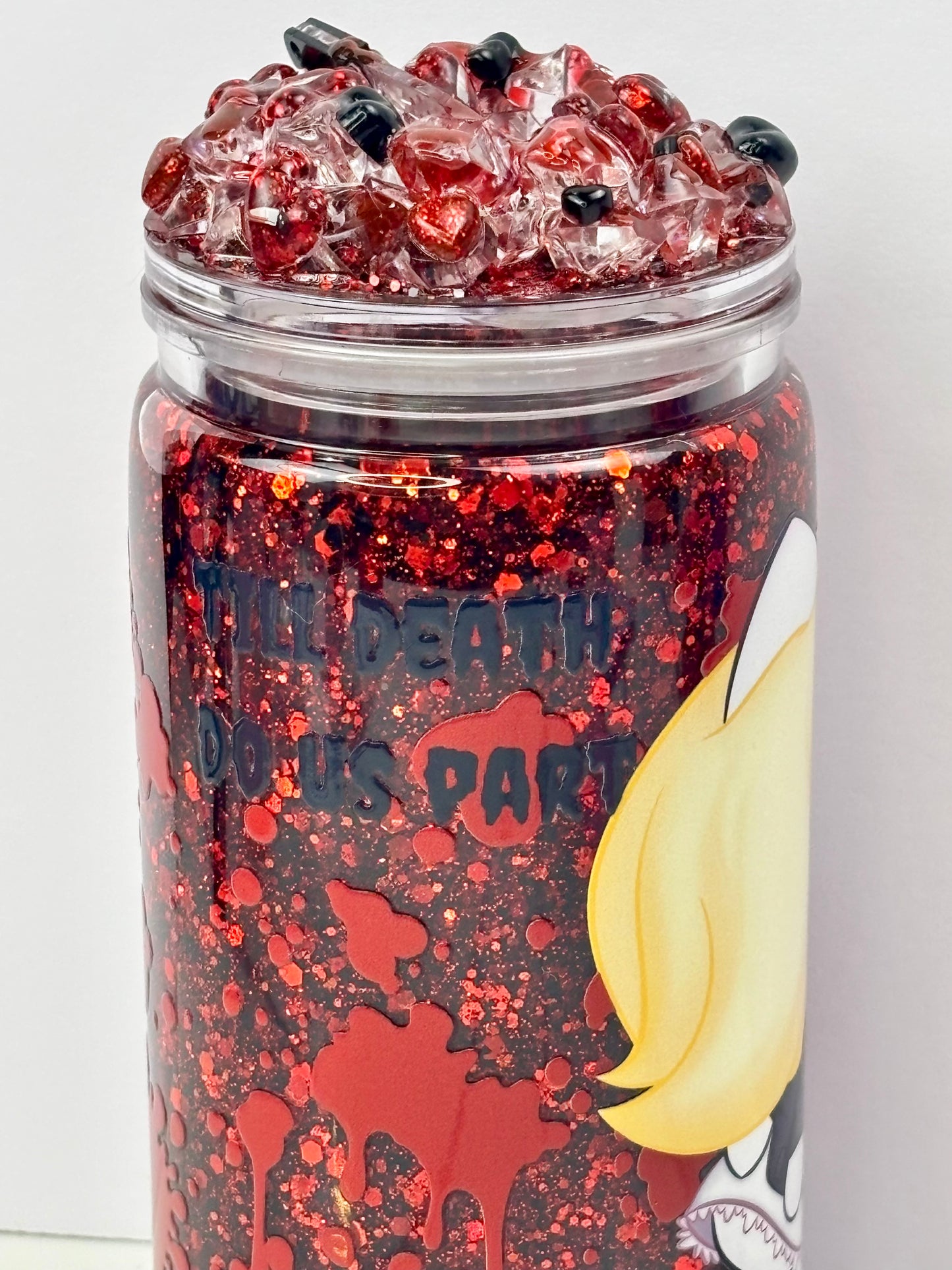 Till death do us part snow globe cup