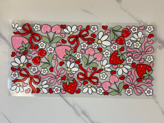 Strawberries, cherries, and bows