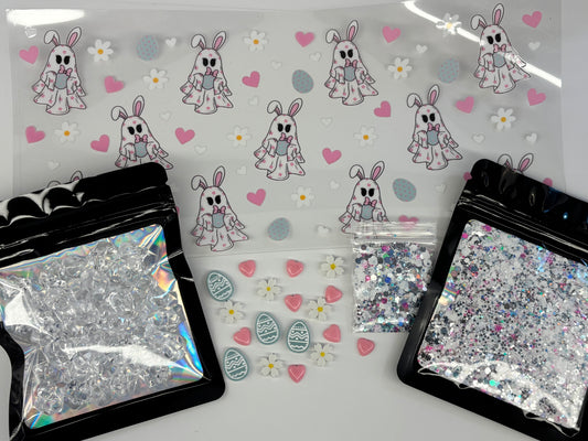Bunny ghost snow globe kit