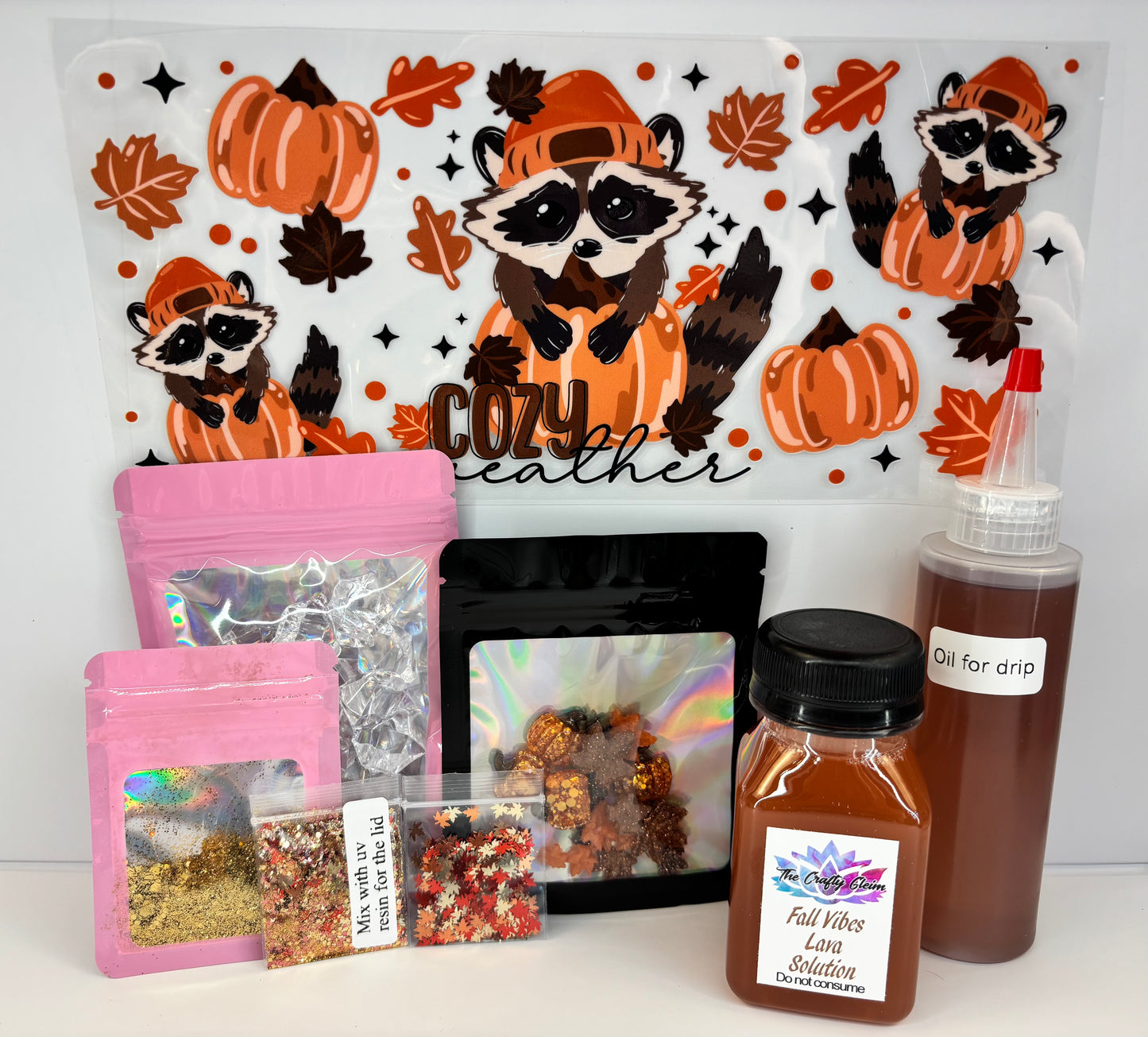 Cozy weather slow fall drip snow globe kit