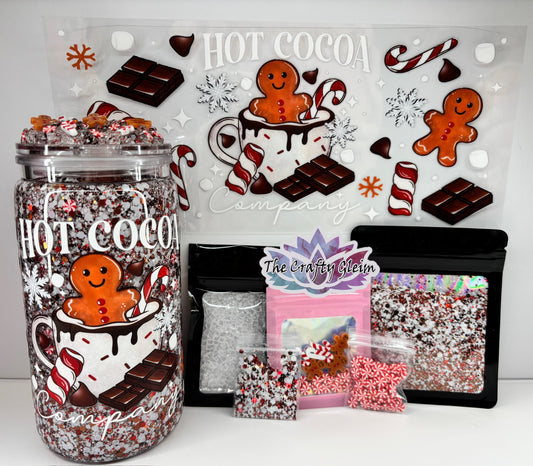 Hot Cocoa company snow globe kit