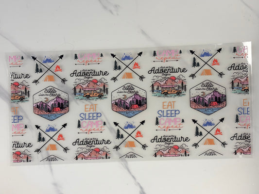 Eat sleep camp repeat collage