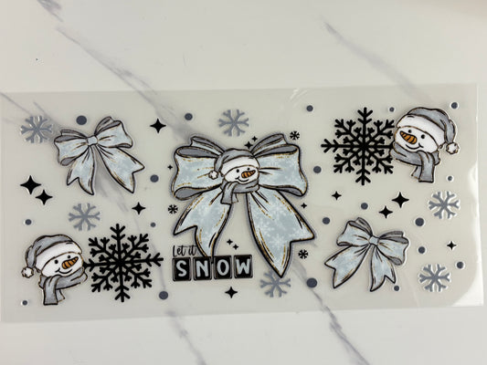 Let it Snow snowmen bows