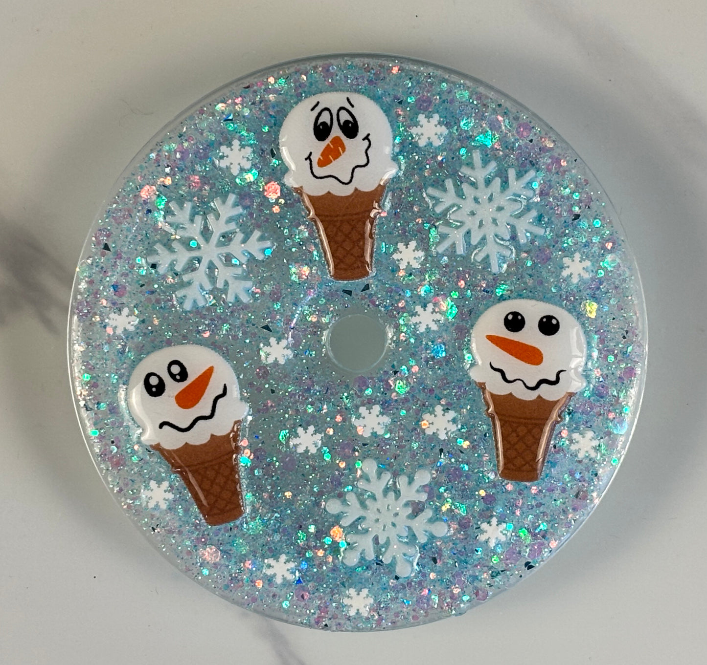 Pearl lid with charms snow globe kit