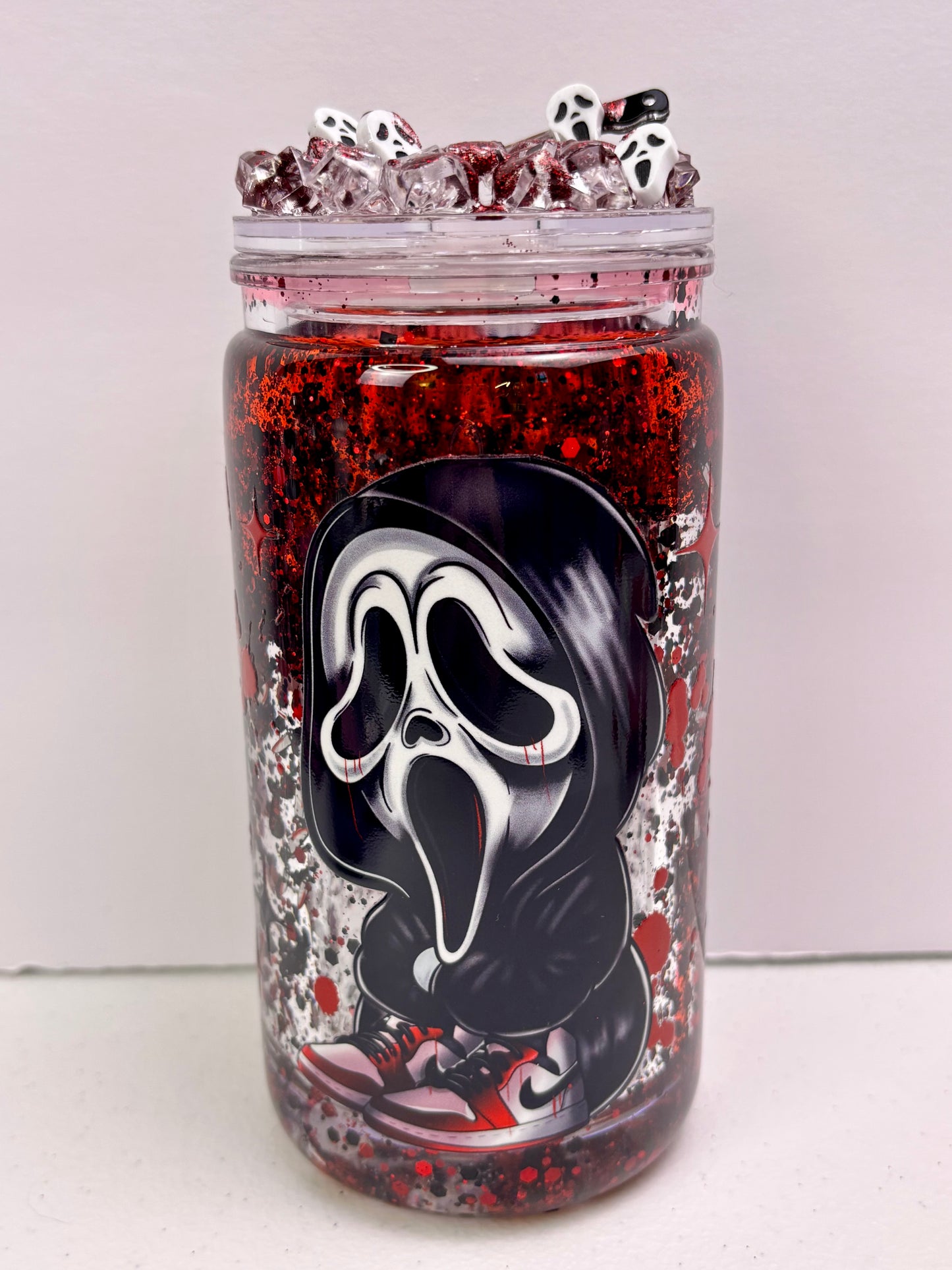 Baby killer ghost snow globe cup