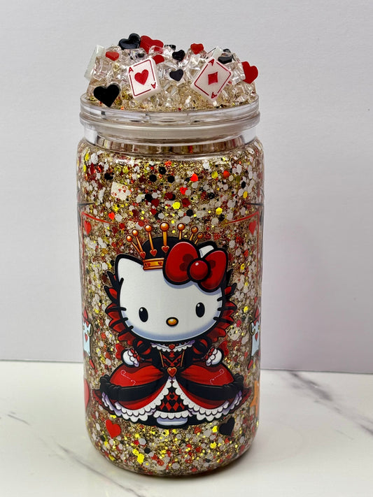 Kitten of Hearts snow globe
