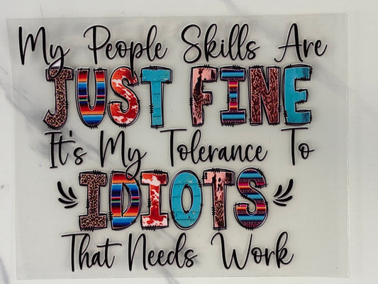 My people skills are just fine