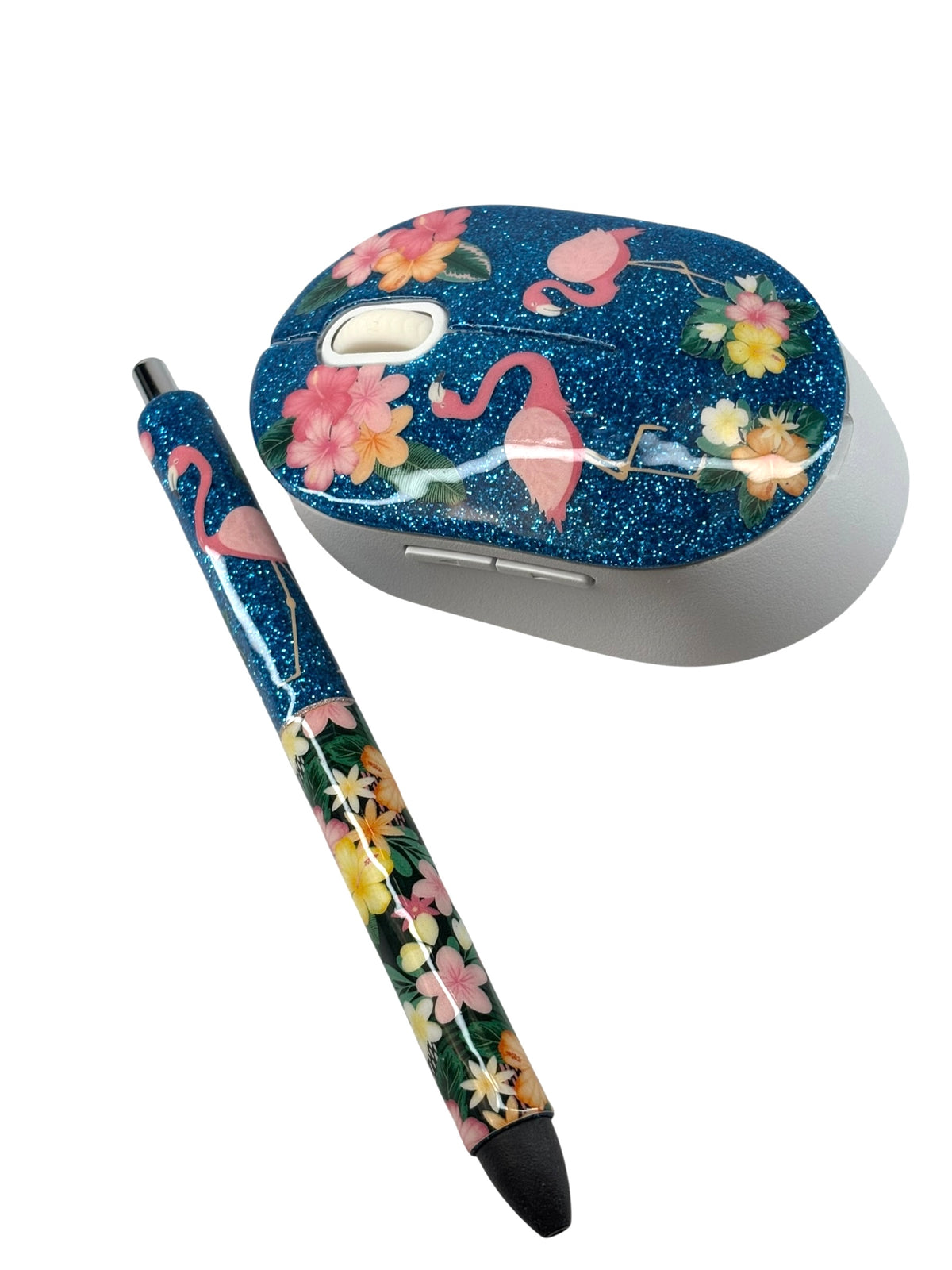Flamingo, wireless mouse and pen set
