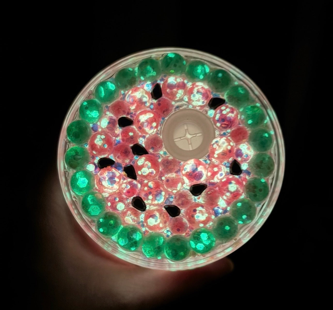 Glowing watermelon 16oz snow globe cup