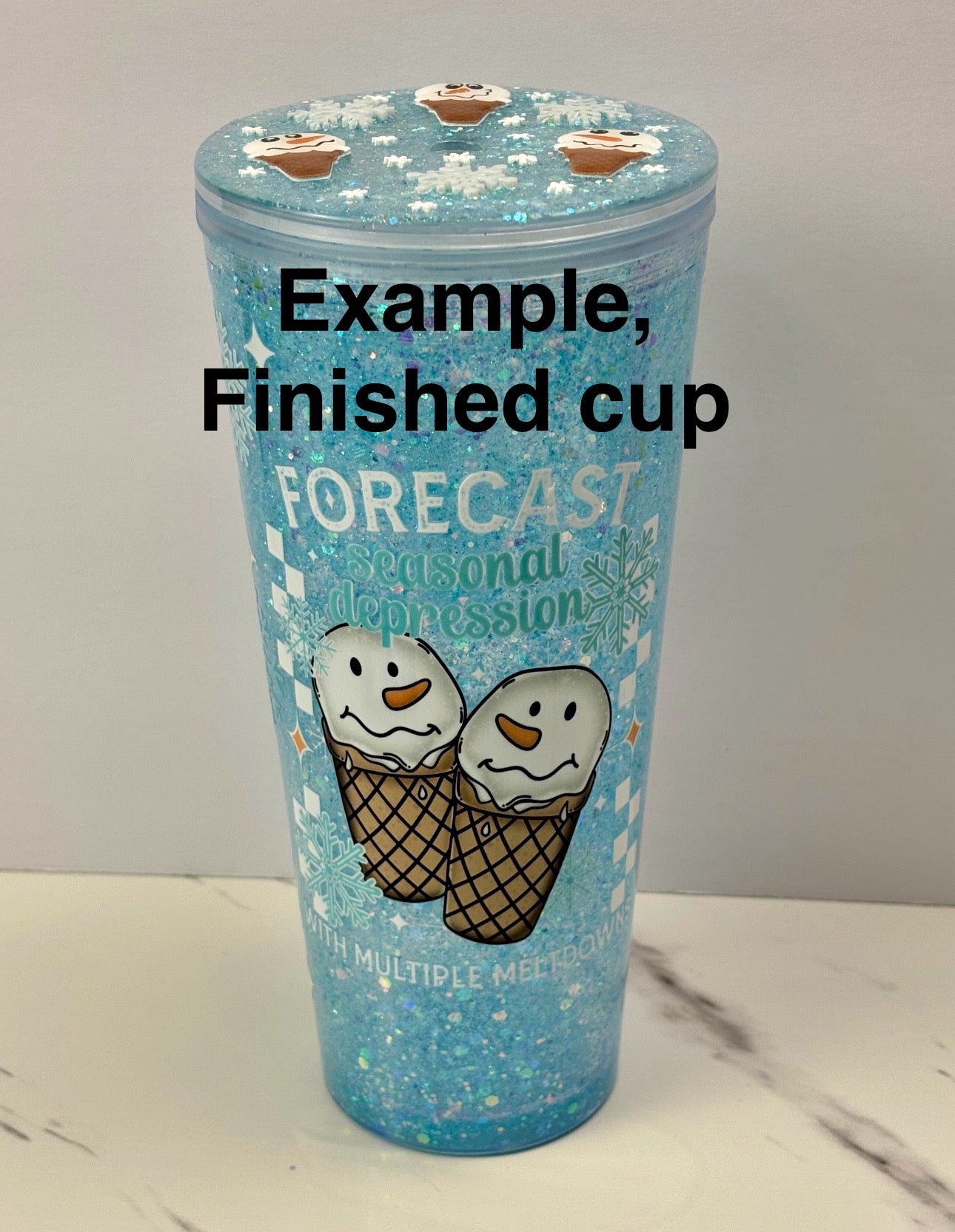 Pearl lid with charms snow globe kit