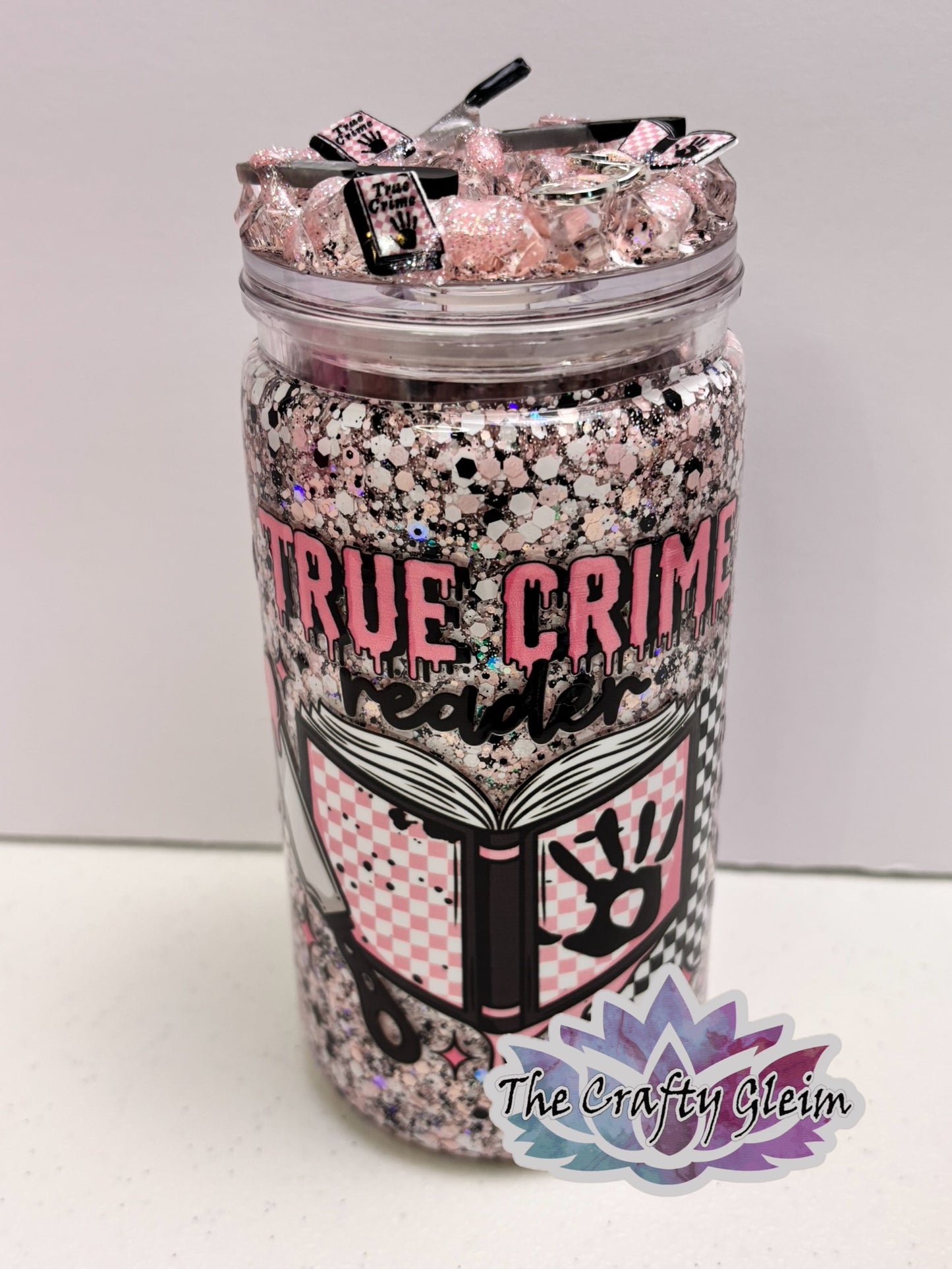 True crime book lover snow globe cup ￼