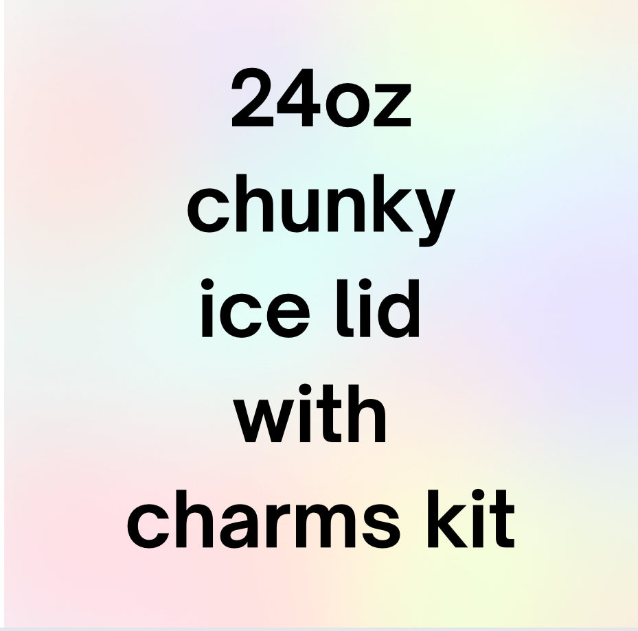 Chunky ice lid (24oz only) snow globe kit.
