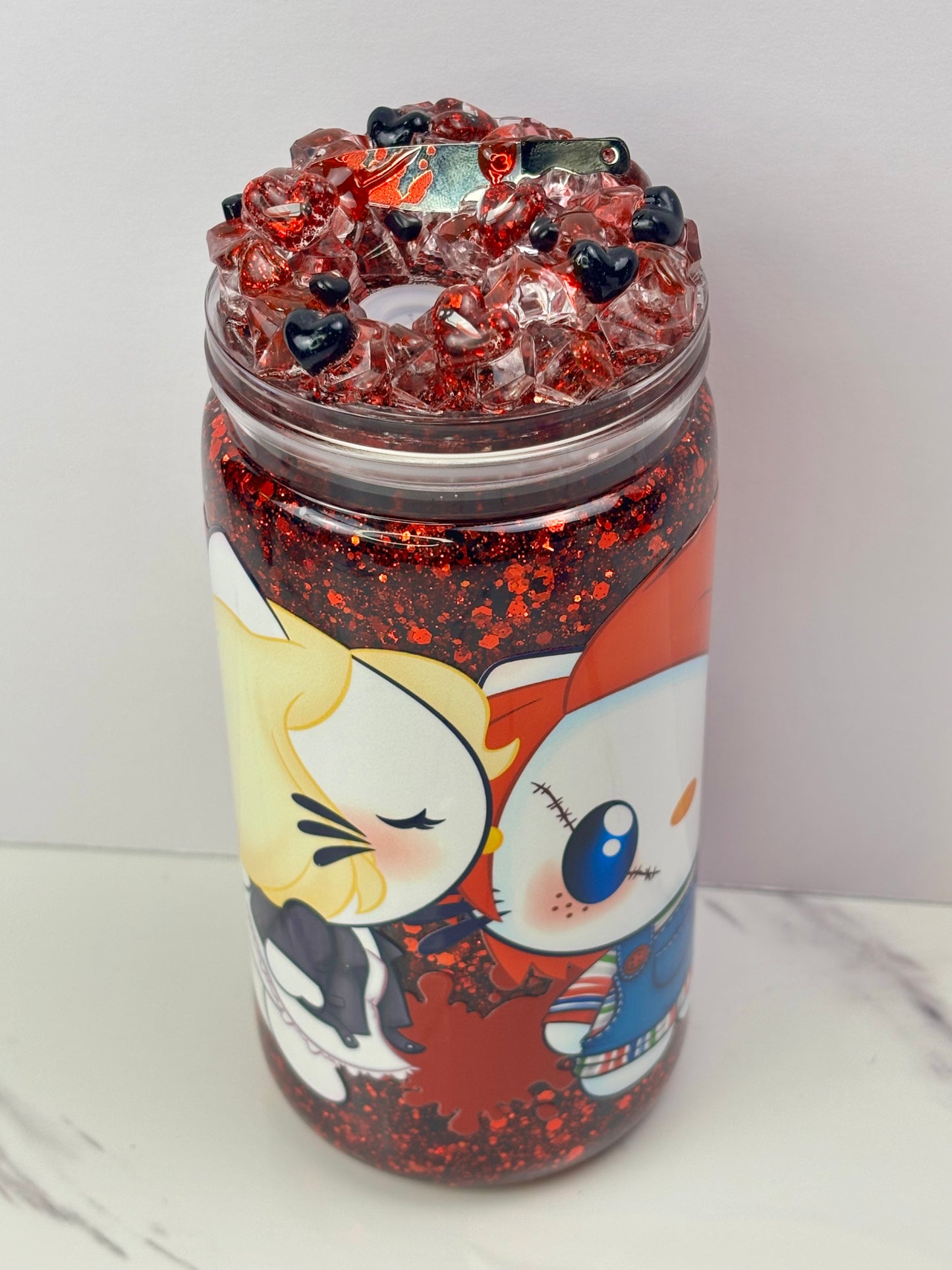 Till death do us part snow globe cup