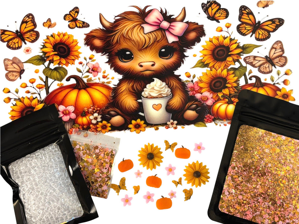 Pumpkin Spice & Butterfly Kisses snow globe kit